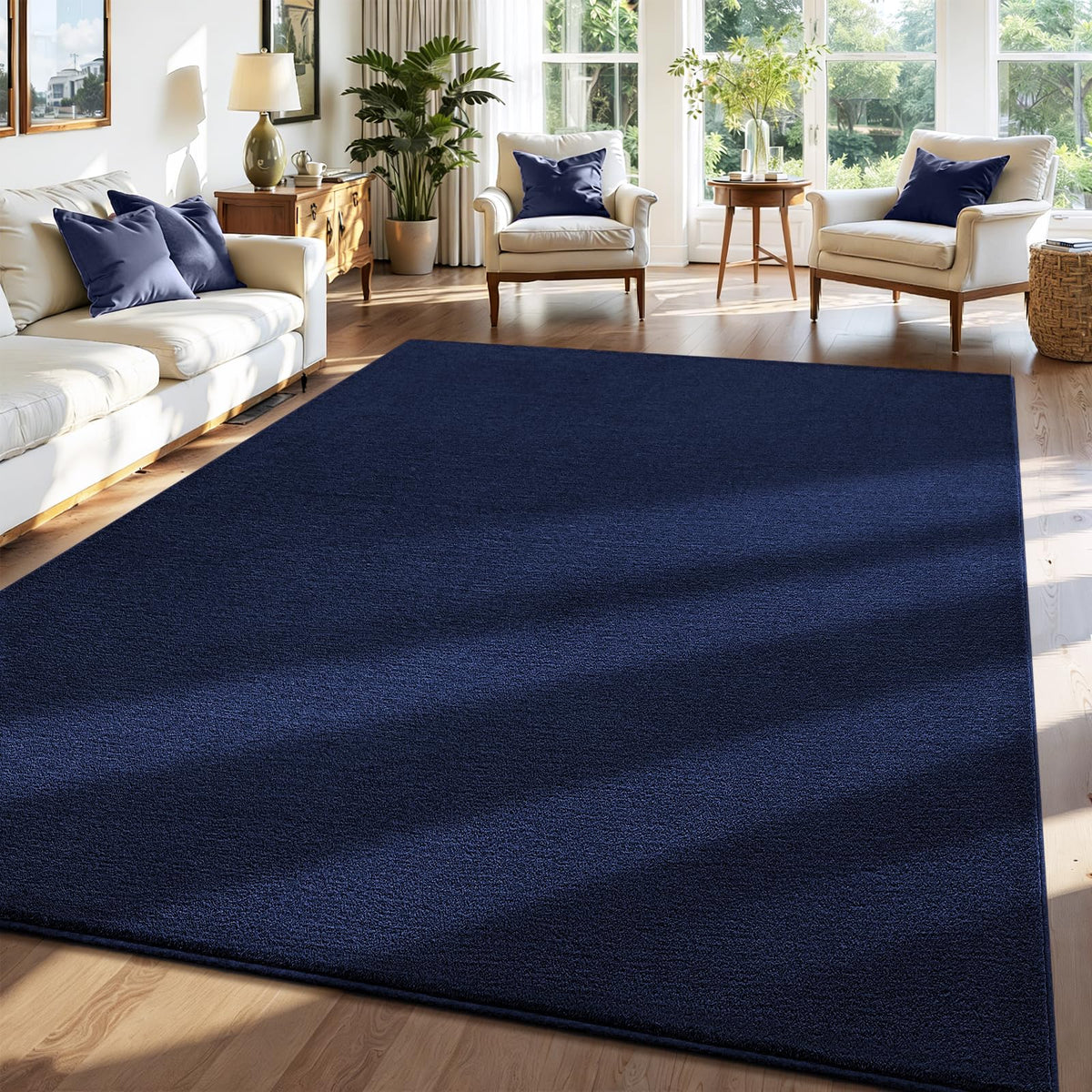 ISEAU 2x6 Soft Runner Rug for Hallway, Washable and Non-Slip, Black