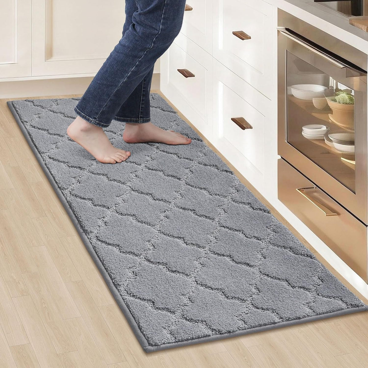 COSY HOMEER Soft Kitchen Floor Mats and Rugs Non Slip 20"x59",Dark Grey