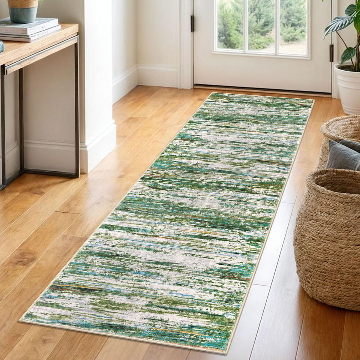 SIILOOM 3x5 Washable Area Rug Non Slip Door Mat Indoor for Entryway Bedside