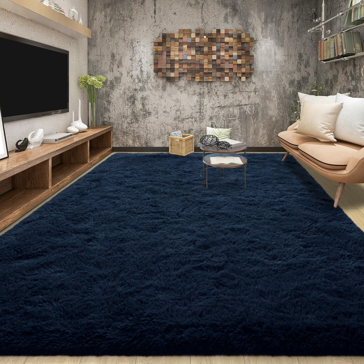 Tepook Black Soft Runner Rugs for Bedroom 2x6 ft with Rubber Backing
