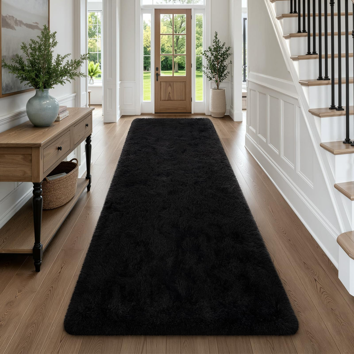 Deerhoo Runner Rugs 2x6 for Hallways Bedroom, Light Grey