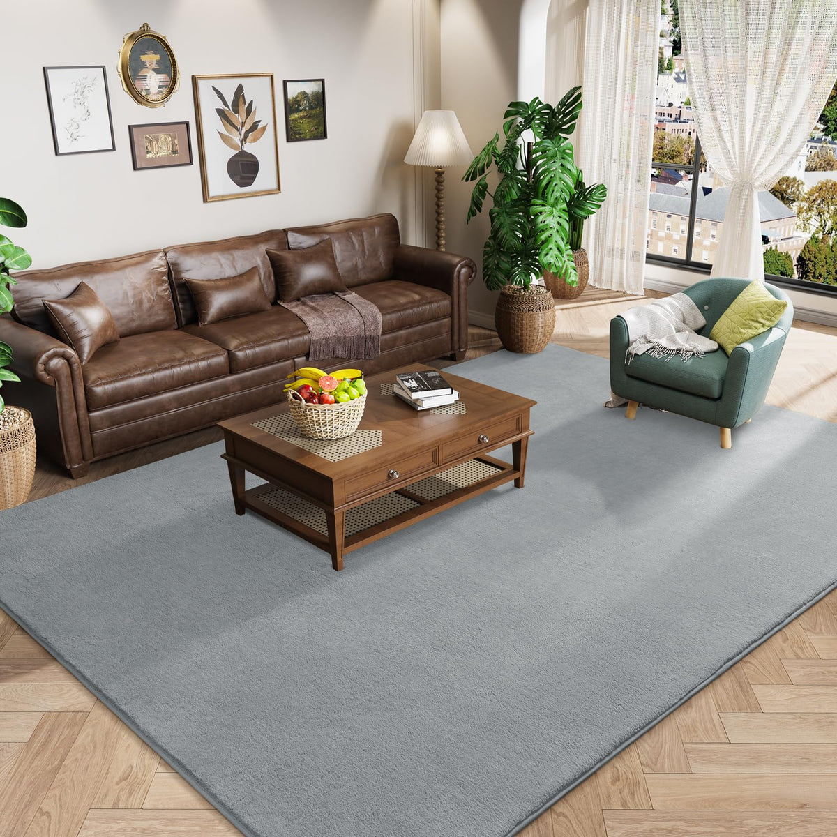 Amearea Modern Soft Hallway Runner Rug, 2x6 Feet Black Washable Runner Rugs