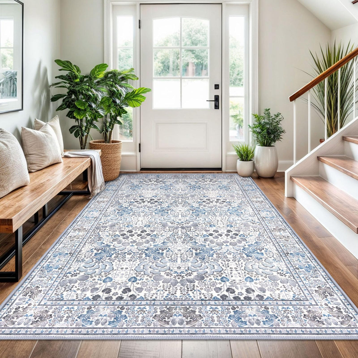 SIILOOM 2x3 Small Washable Area Rug Entryway Door Mat Indoor Kitchen Runner