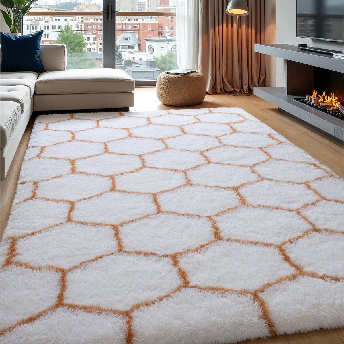 Zentavio 2x6 Runner Rugs for Hallway Shag Soft Bedroom Bedside Rugs Non Slip Fluffy Carpet for Kids Girls Boys Home Decor Aesthetic Dorm Nursery Tie-Dyed Black Grey