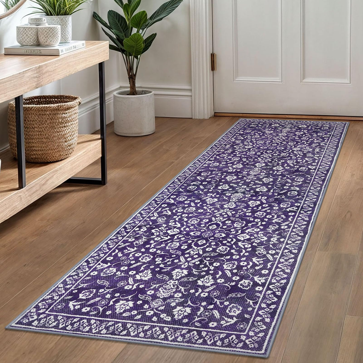 Vintage Washable Entryway Rug 2x3 Small Area Rug Non Slip Door Mat