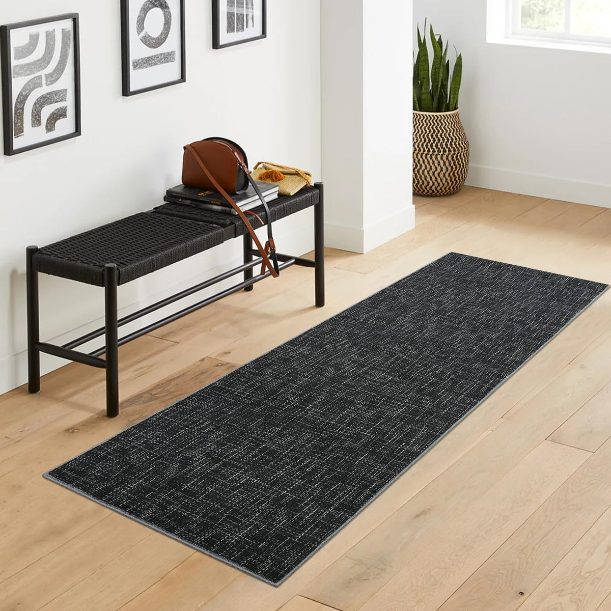 RUGSREAL Small Area Rug 2x3 Entryway Mat with Rubber Backing Stain Resistant Throw Carpet Modern Solid Color Bath Mat Contempowary Washable Rug for Living Room Bedroom Dining Room Kitchen, Beige 2x3