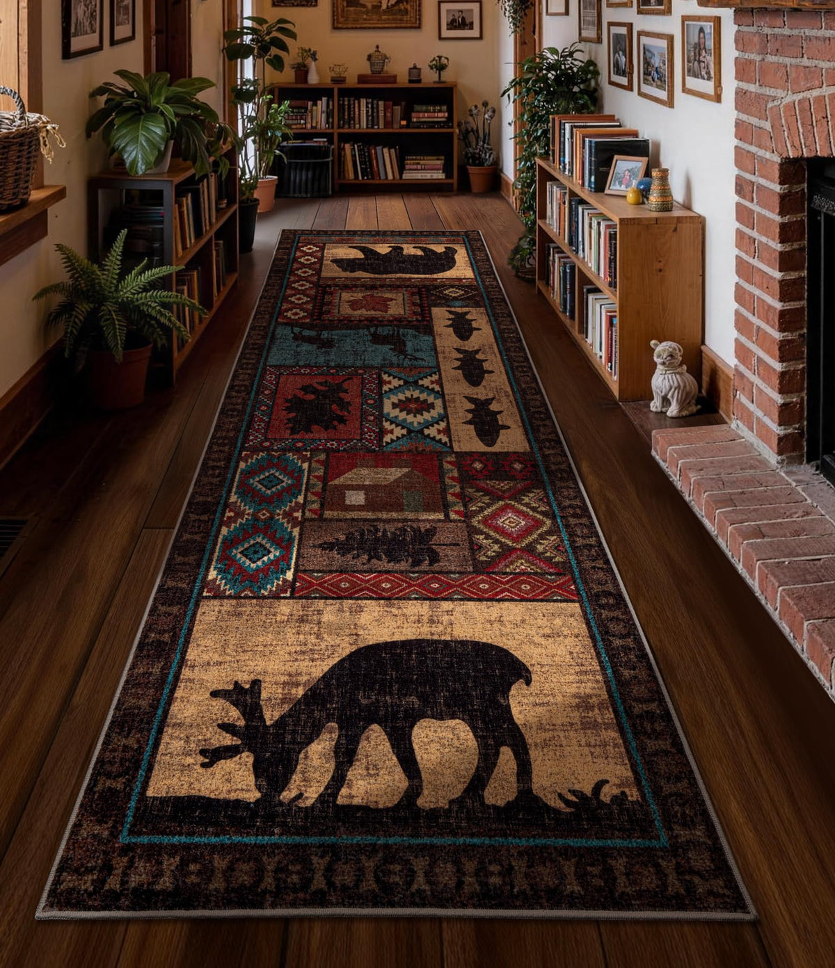 YIHOUSE Washable Rustic Cabin Runner Rug 2x6 Hallway