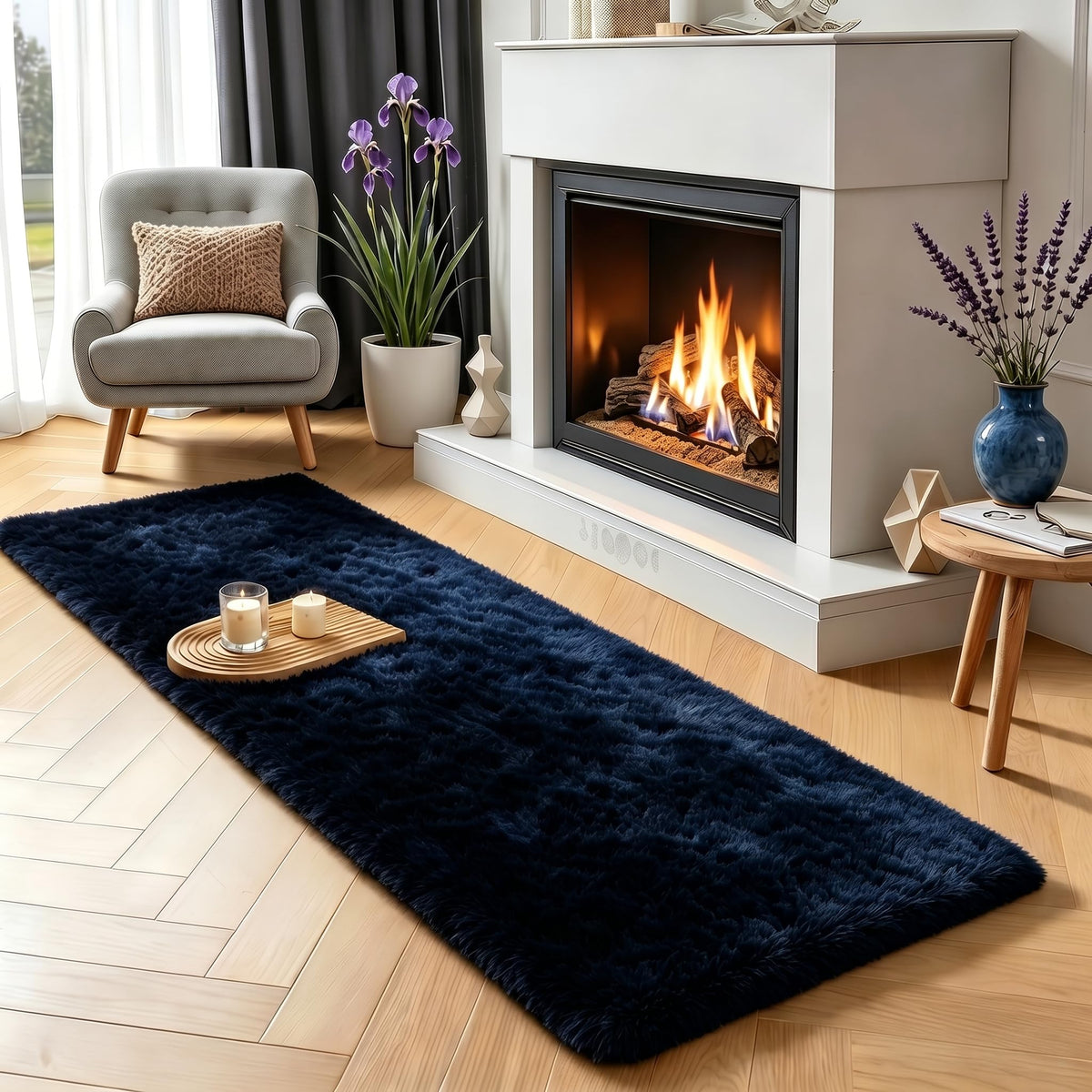Super Soft Runner Rugs For Hallway 2x6 Ft,Grey Rug Home Decor Aesthetic