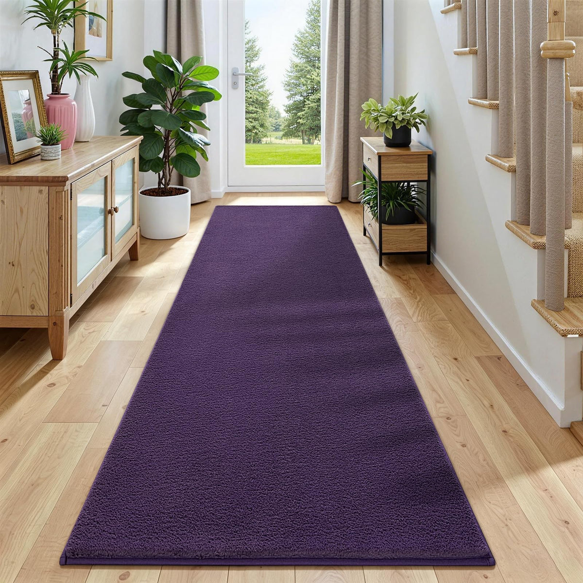 Vasofe Black Hallway Runner Rug, 2x6 Non Slip Runners, Washable Bedroom Rug