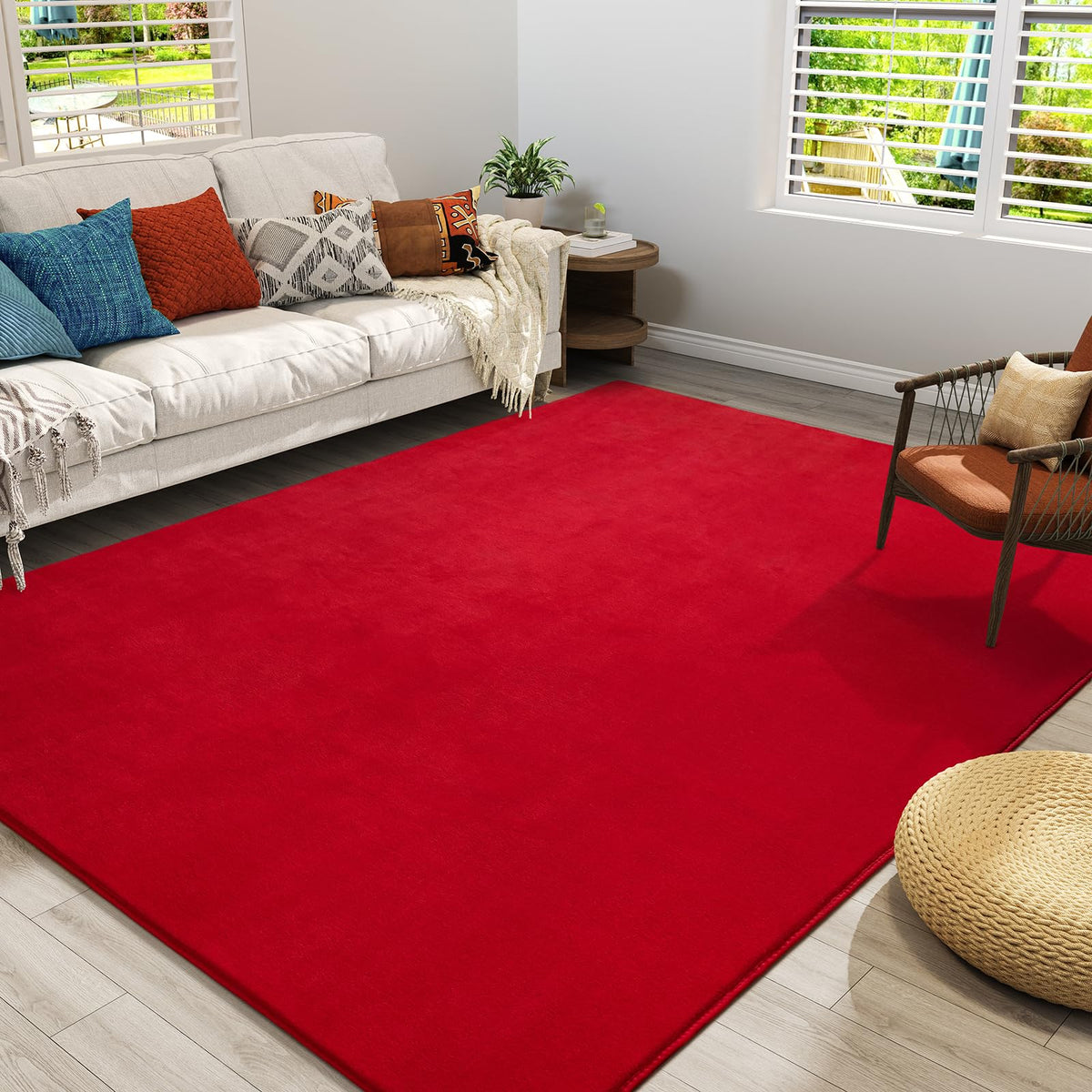 Amearea Modern Soft Hallway Runner Rug, 2x6 Feet Black Washable Runner Rugs