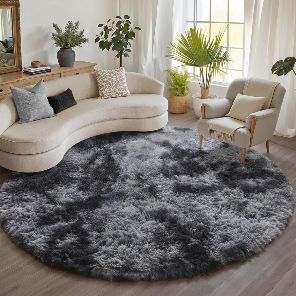 White Runner Rugs for Bedroom Living Room, Fluffy 2x6 Bedside Soft Area Rug