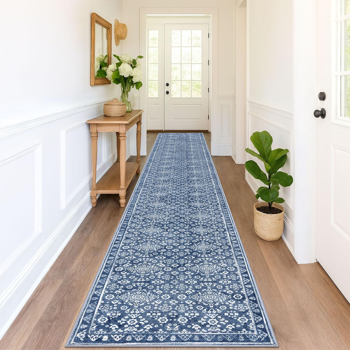 Vintage Washable Entryway Rug 2x3 Small Area Rug Non Slip Door Mat