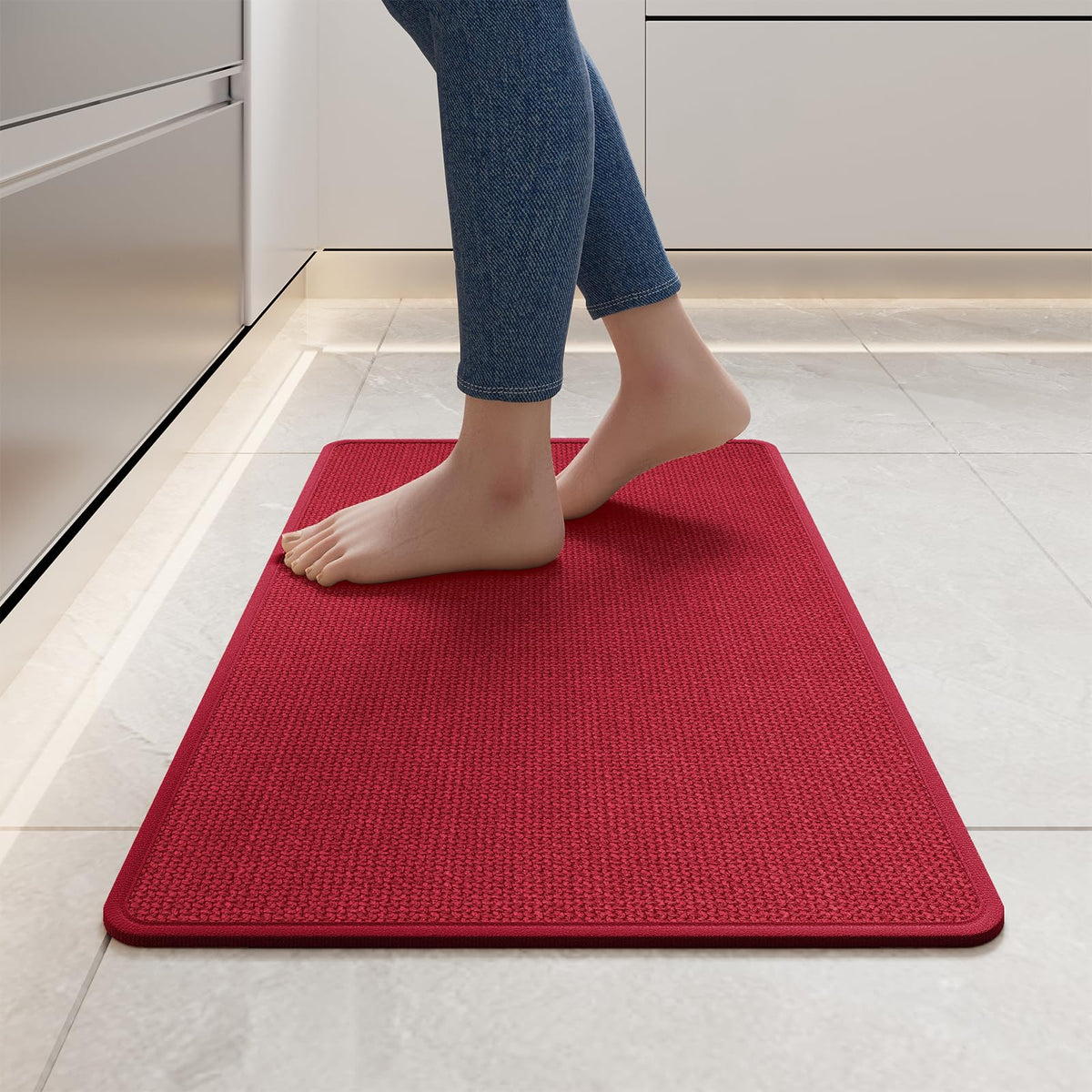 YDKGL Kitchen Rugs Kitchen Mats for Floor Non Slip Washable Brown 17"x30"