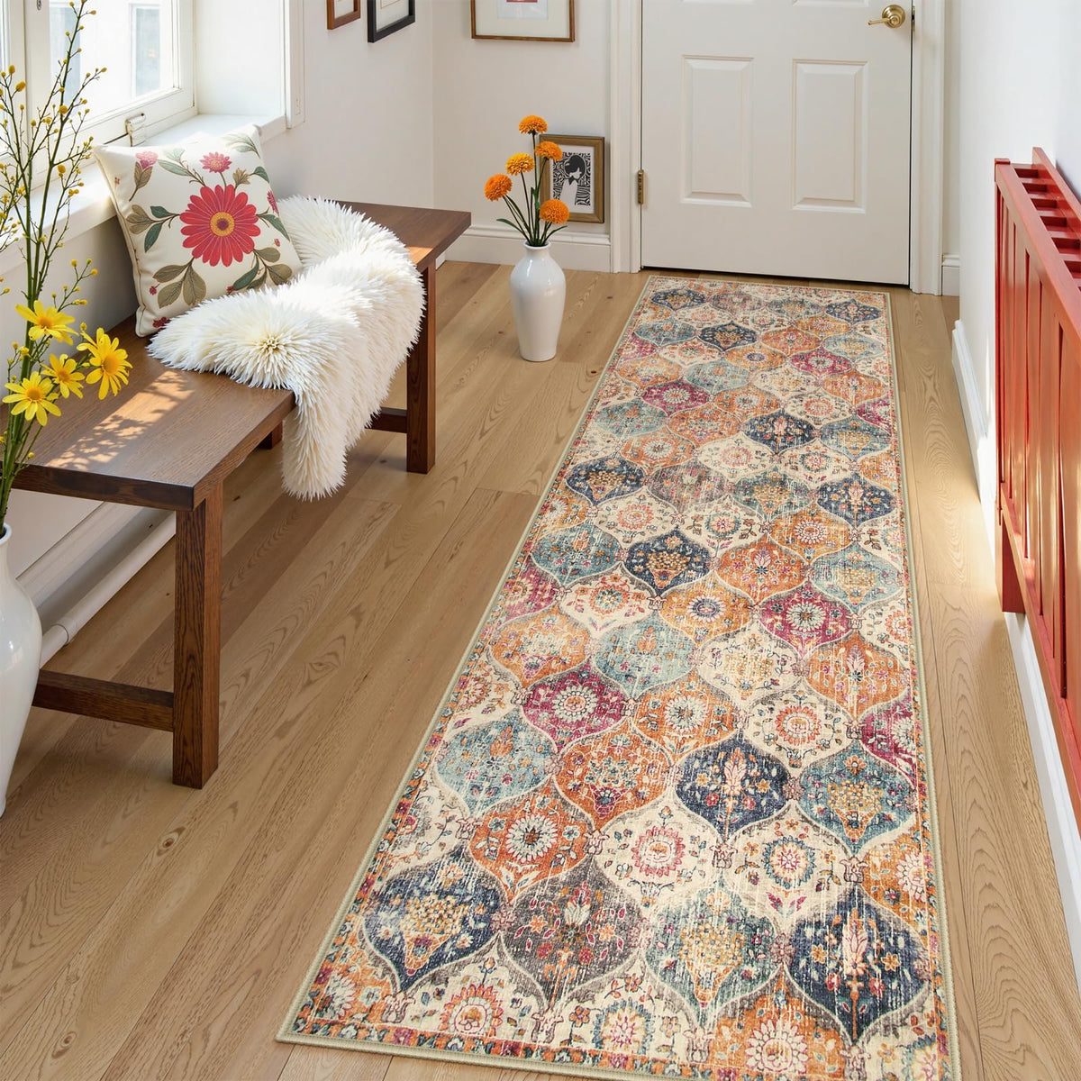 Lahome Washable Rugs for Entryway, 2x3 Kitchen Rugs Non Slip Washable