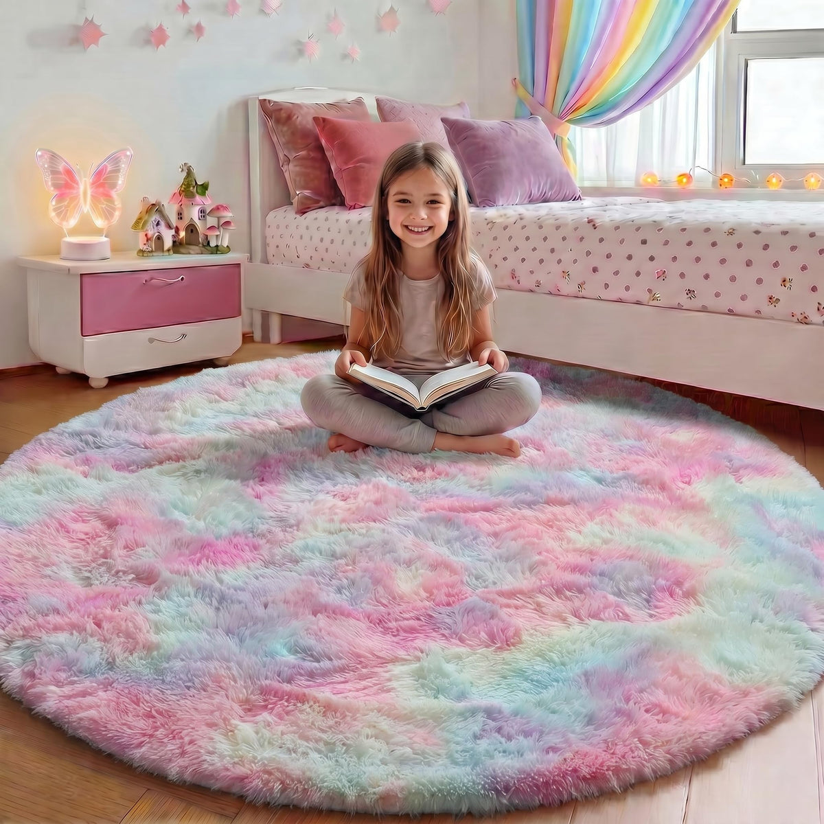 White Runner Rugs for Bedroom Living Room, Fluffy 2x6 Bedside Soft Area Rug