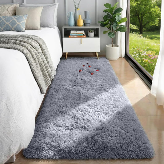Super Soft Runner Rugs For Hallway 2x6 Ft,Grey Rug Home Decor Aesthetic
