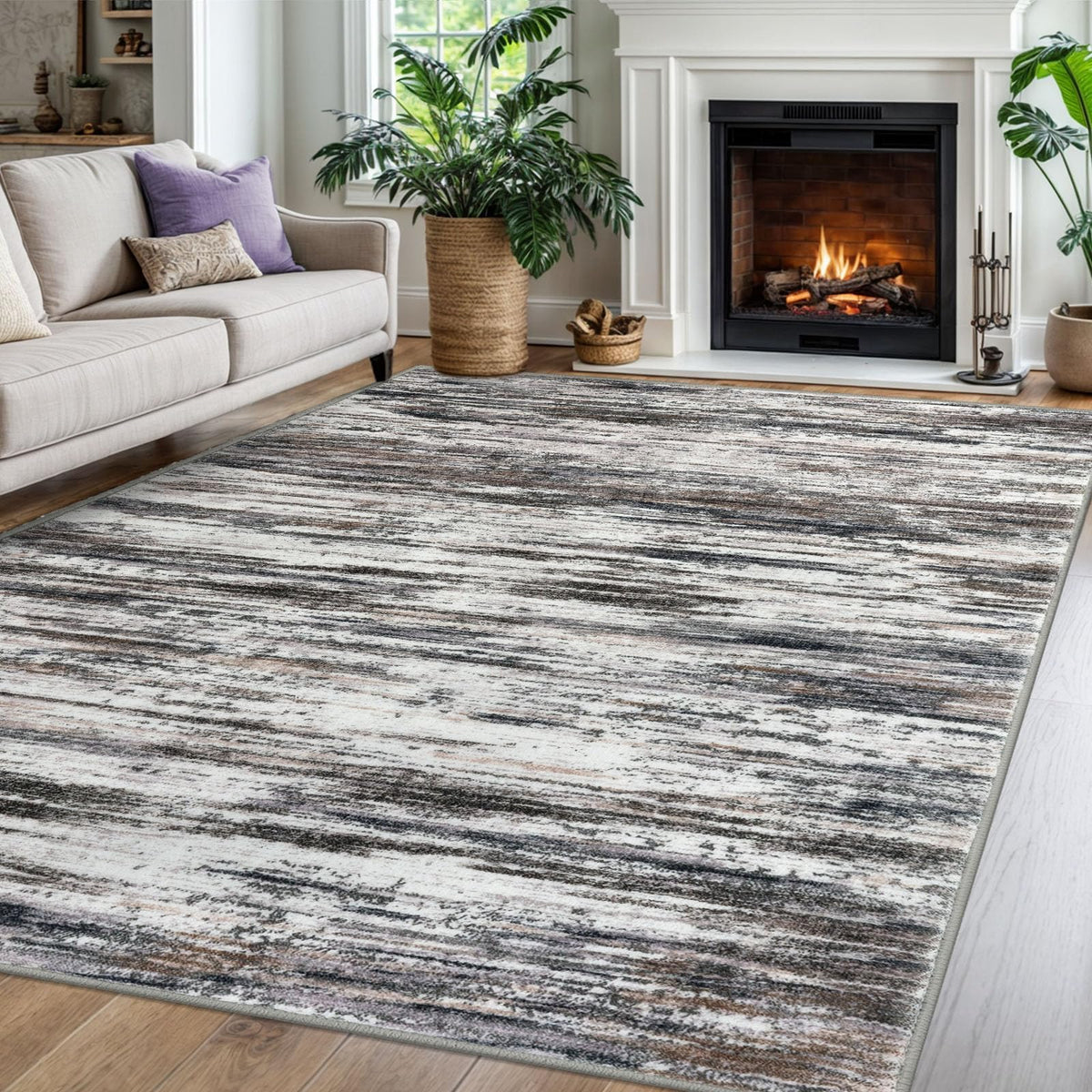 SIILOOM 3x5 Washable Area Rug Non Slip Door Mat Indoor for Entryway Bedside