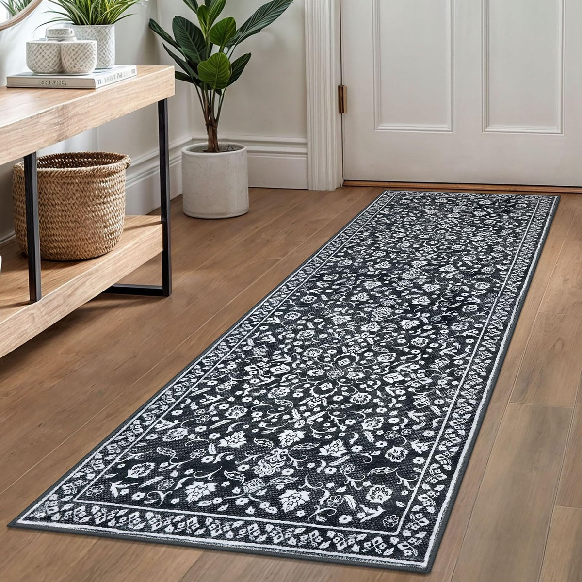 Vintage Washable Entryway Rug 2x3 Small Area Rug Non Slip Door Mat
