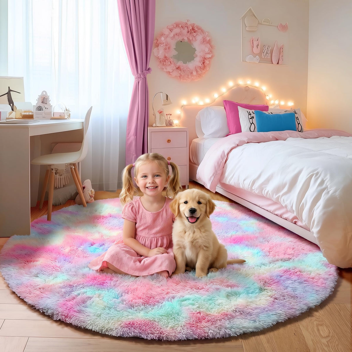 White Runner Rugs for Bedroom Living Room, Fluffy 2x6 Bedside Soft Area Rug