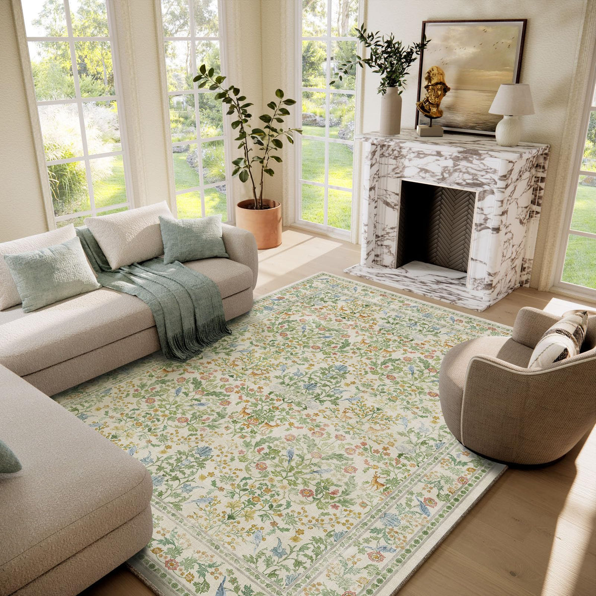 Machine Washable Small Rugs for Entryway: Door Mat Indoor Entrance 2x3 Throw Rug Non-Slip Low Pile Soft Kitchen Rugs for Front Door Indoor Entrance Entry Bedside Kids Room