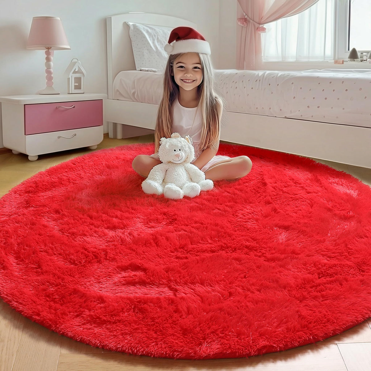 White Runner Rugs for Bedroom Living Room, Fluffy 2x6 Bedside Soft Area Rug