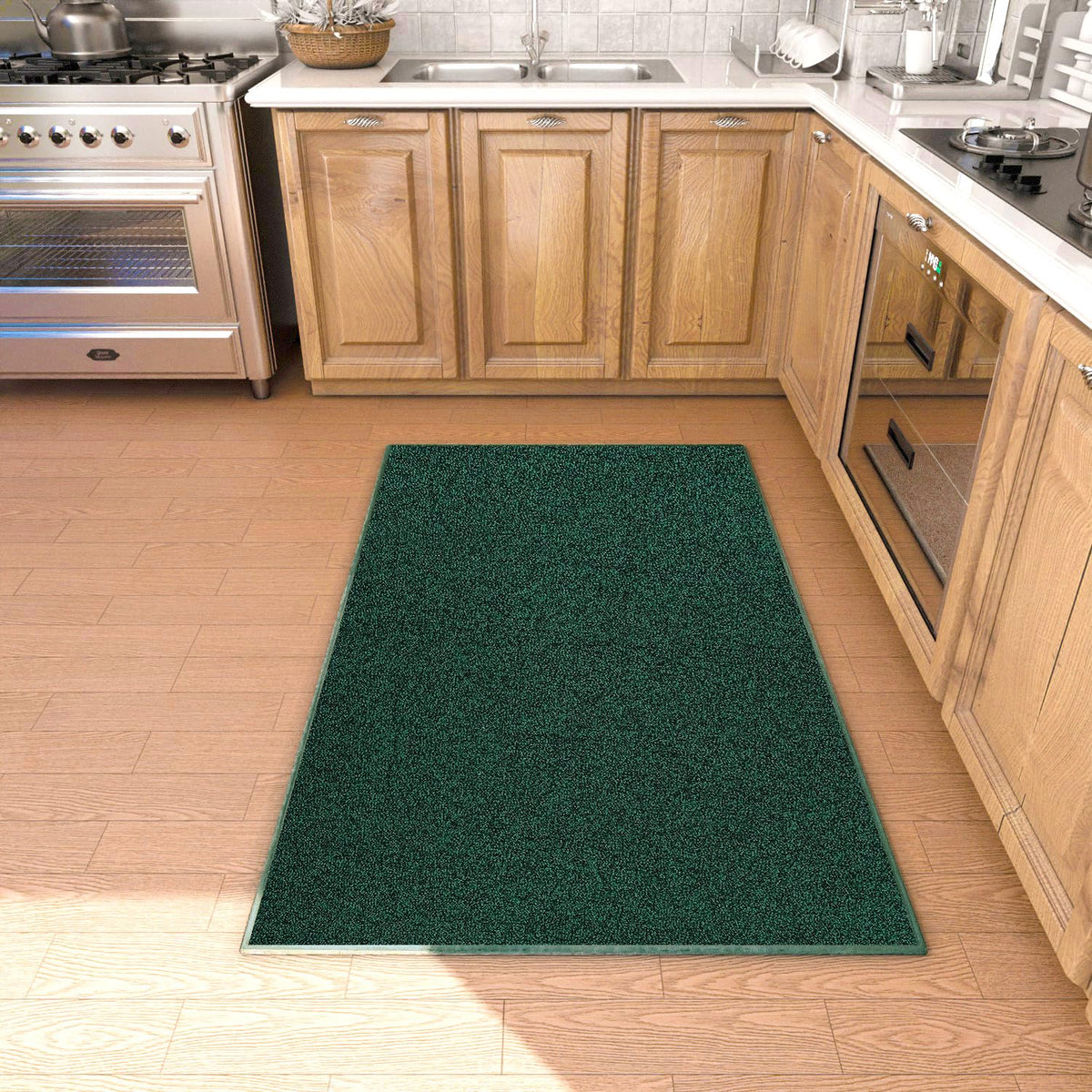 AREDO Runner Rug with Non Slip Rubber Backing 2*6 ft, Washable Soft Floor Carpet for Kitchen, Hallway, Entryway Indoor, Bedroom, Laundry, Low Pile Area Rugs, Solid color with Pointillism style, BLACK