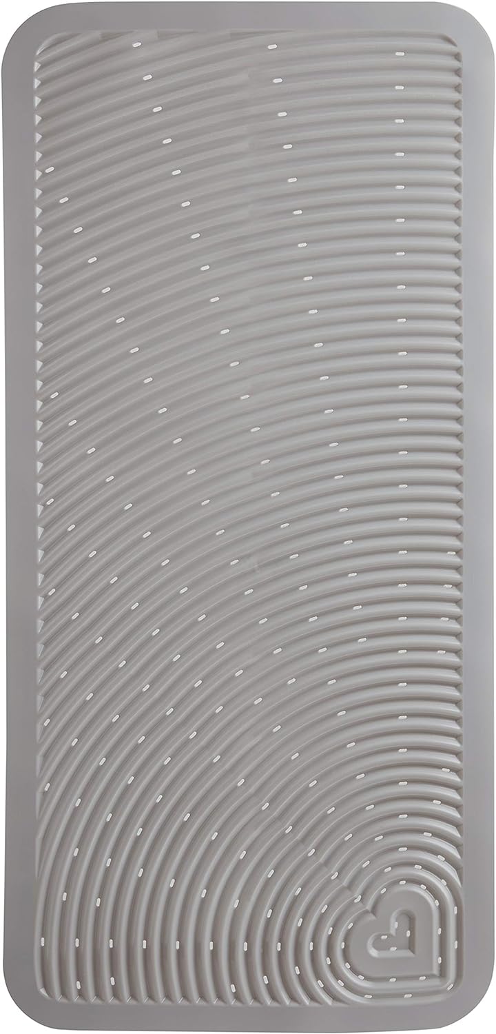 Munchkin Soft Spot Cushioned Non-Slip Baby Bath Mat, 36 x 17 Inch, Grey