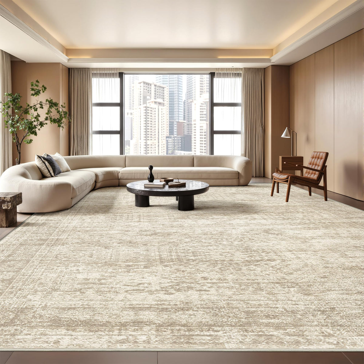 2x8 Runner Rug Non Slip,Washable Hallway Runner Rug,Beige
