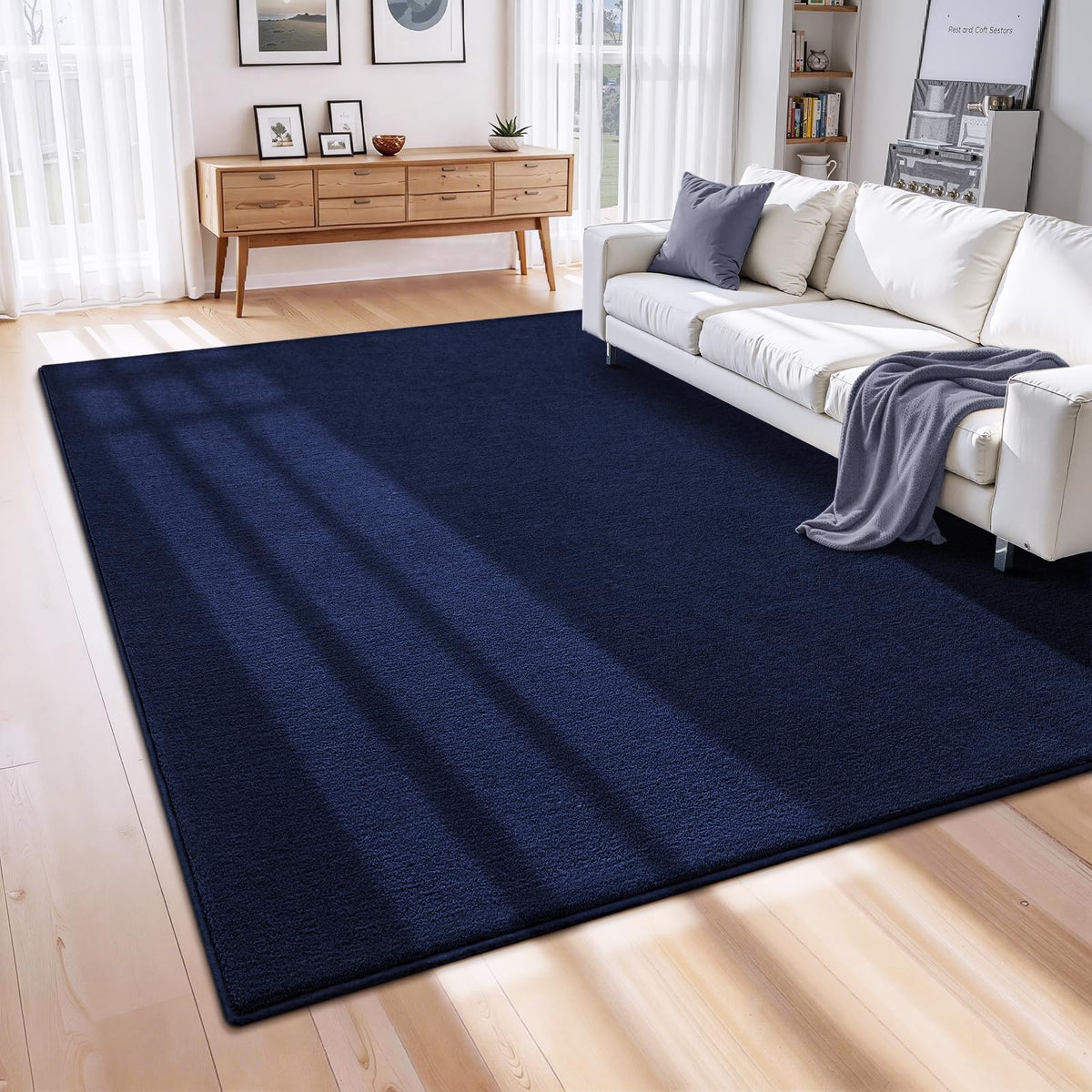 ISEAU 2x6 Soft Runner Rug for Hallway, Washable and Non-Slip, Black