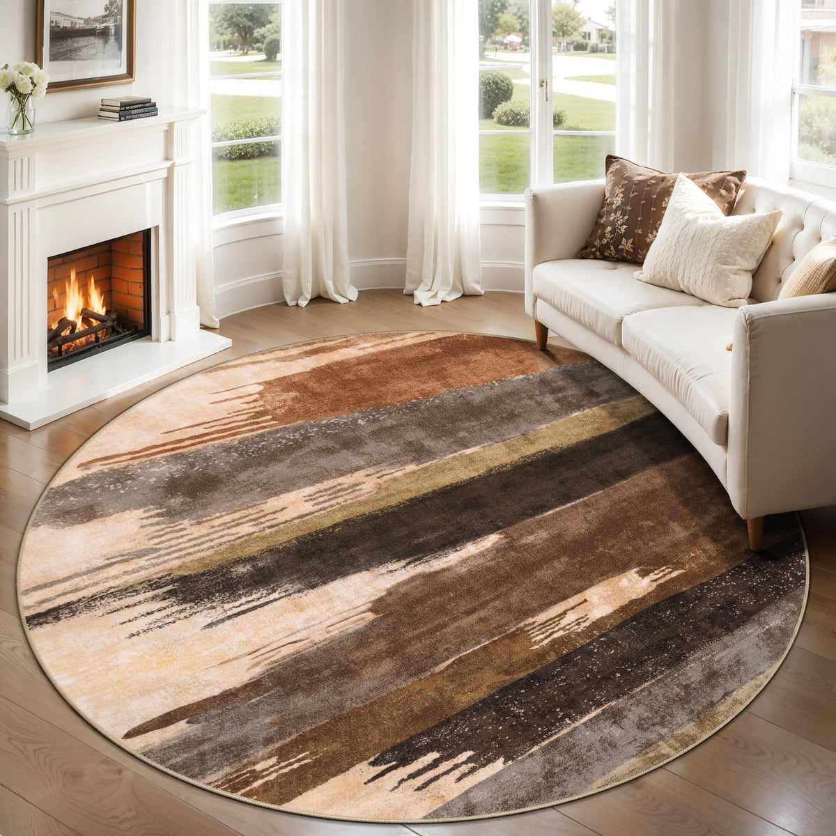 Ciicool Washable Area Rug 2x3 Entryway Rug, Modern Abstract Entry Mat Navy