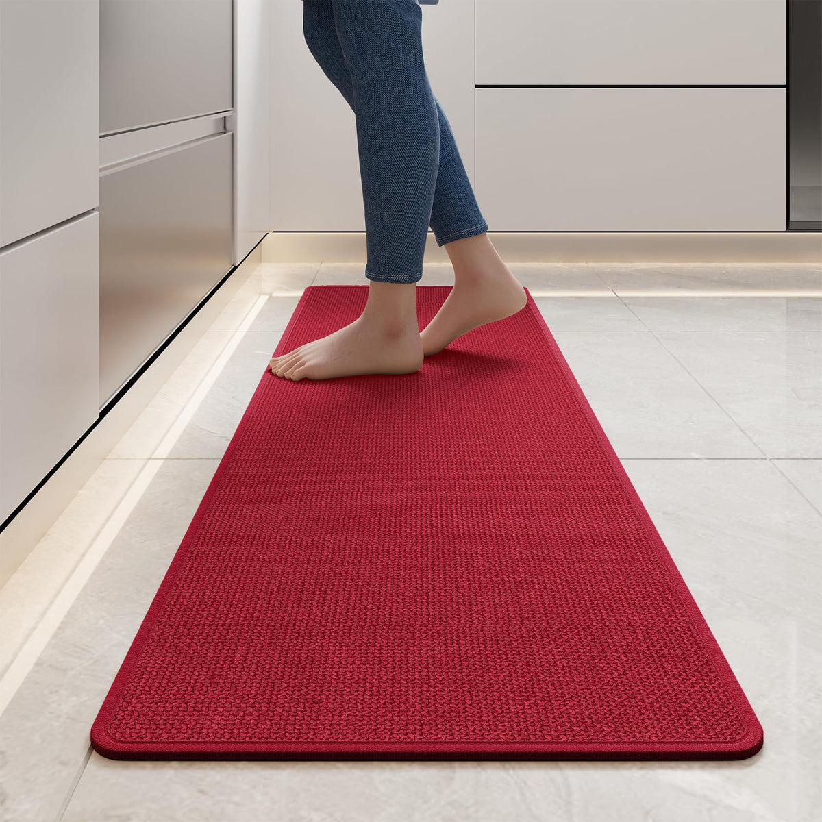 YDKGL Kitchen Rugs Kitchen Mats for Floor Non Slip Washable Brown 17"x30"