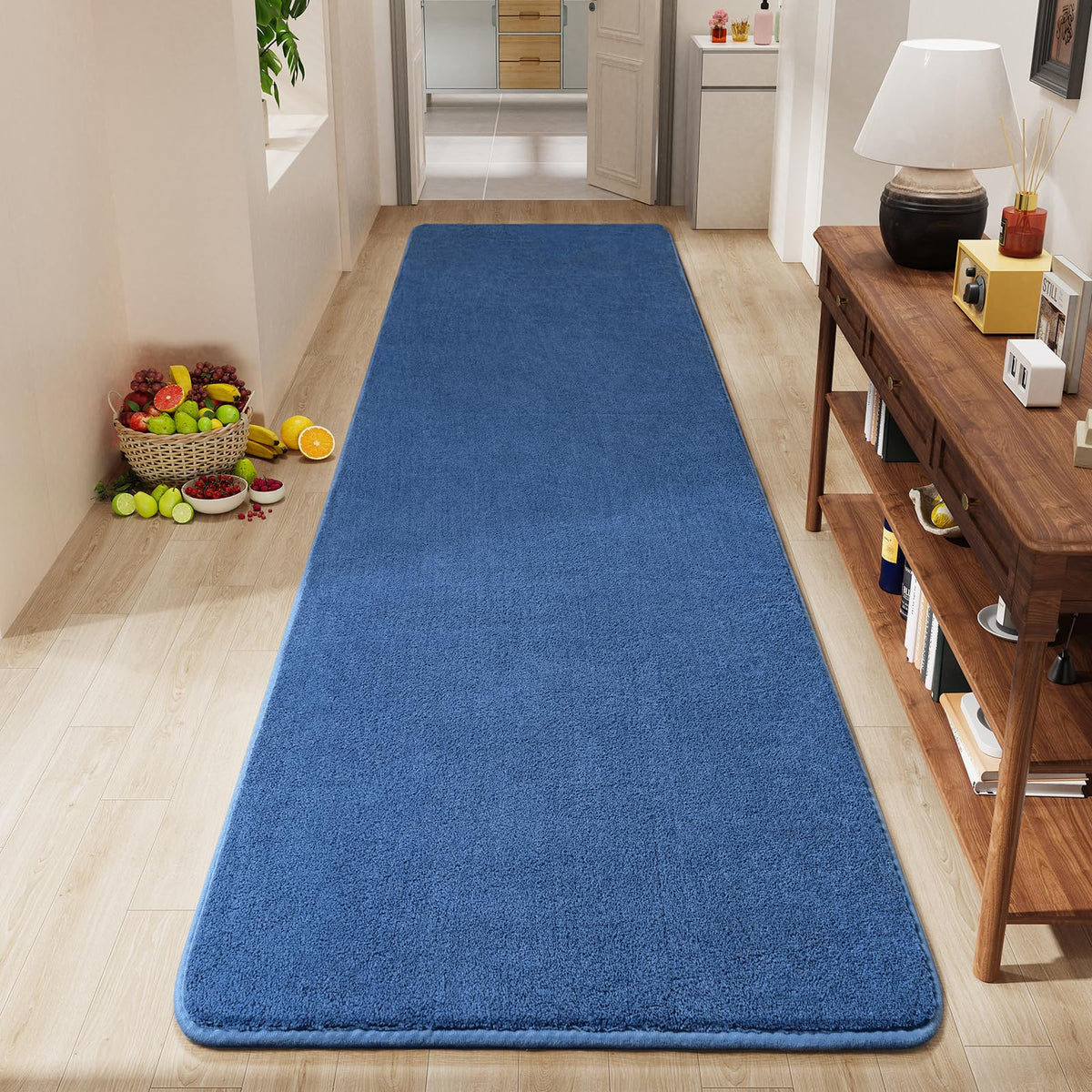 Amearea Modern Soft Hallway Runner Rug, 2x6 Feet Black Washable Runner Rugs