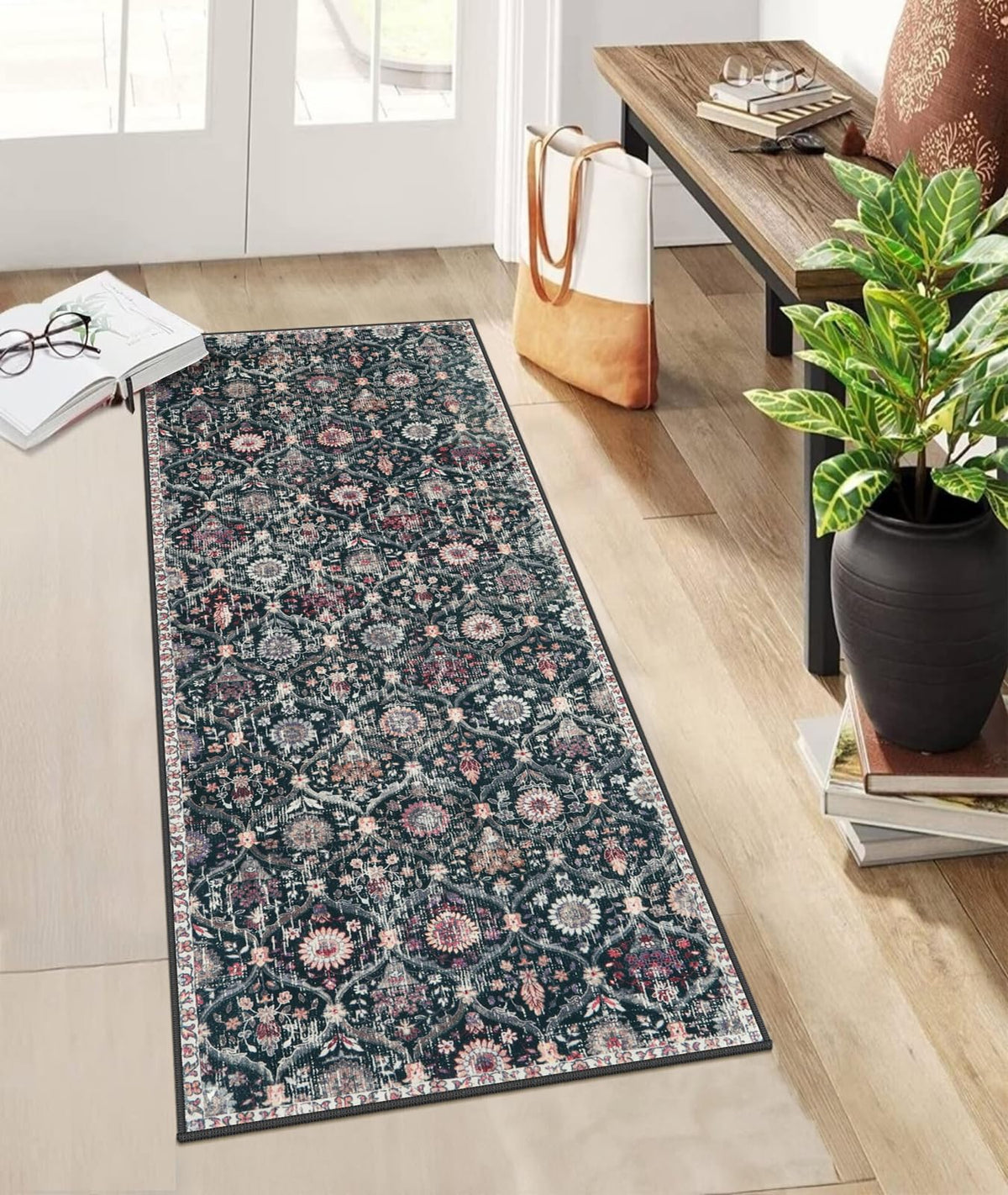 Lahome Washable Rugs for Entryway, 2x3 Kitchen Rugs Non Slip Washable