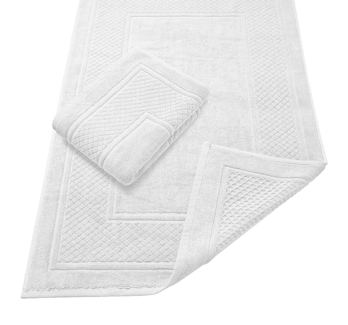 Avalon Towels Beige Bath Mat - 100% Cotton Set of 2 Absorbent Bathmat - Bathroom Mats Quick Dry Bath Mats for Bathrooms (22x34 Inches)