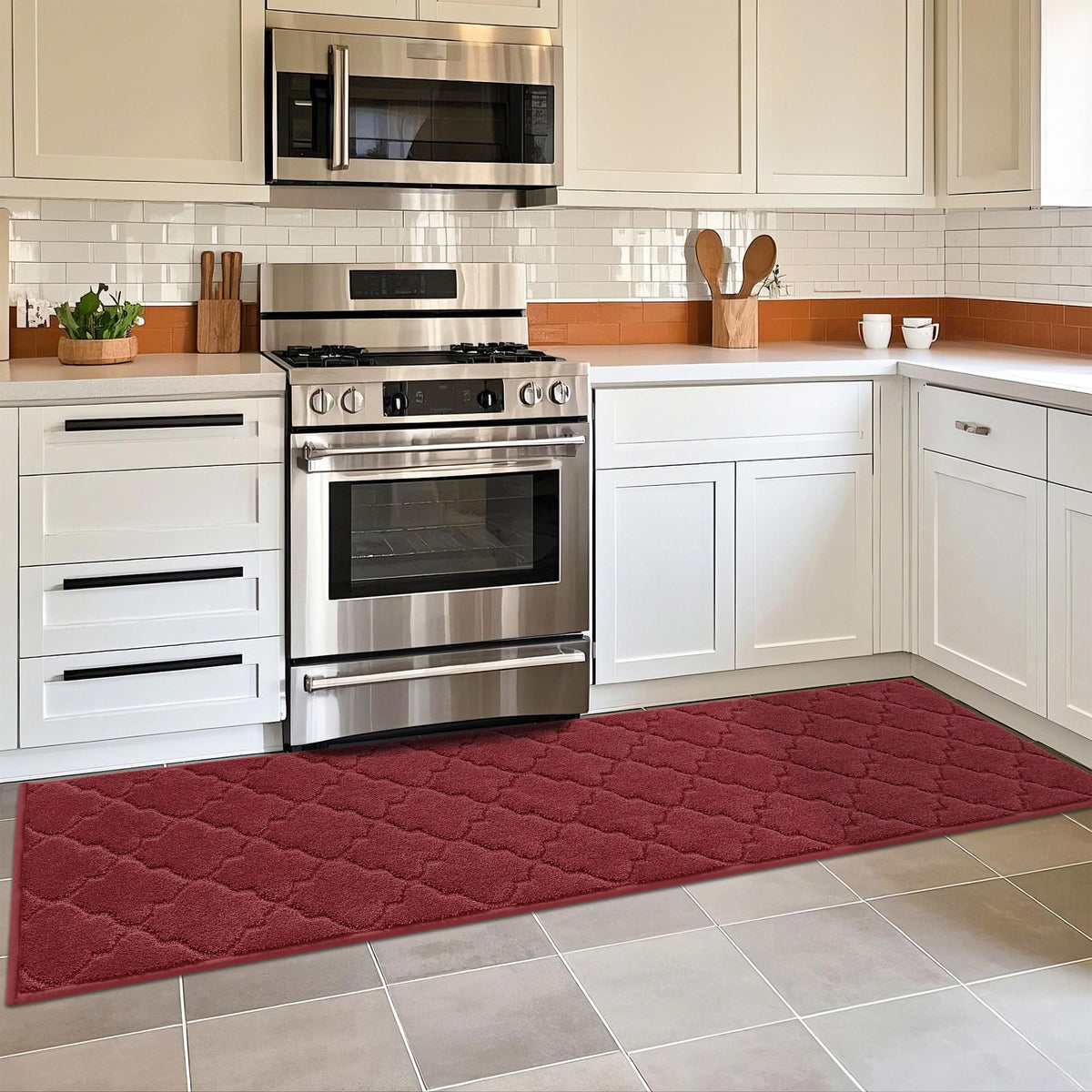 COSY HOMEER Soft Kitchen Floor Mats and Rugs Non Slip 20"x59",Dark Grey