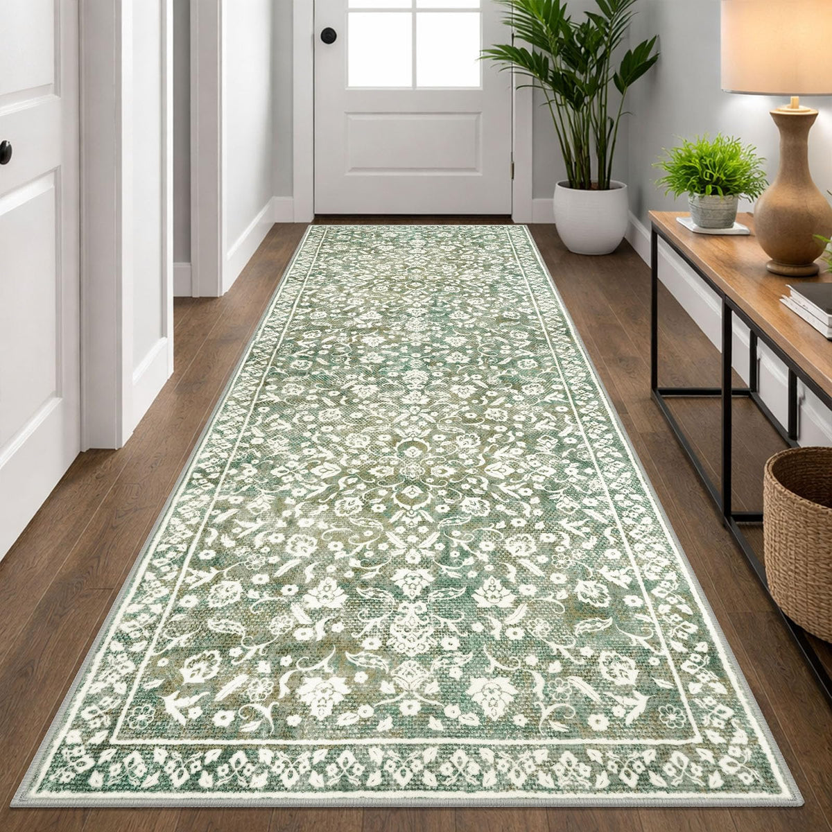 Vintage Washable Entryway Rug 2x3 Small Area Rug Non Slip Door Mat