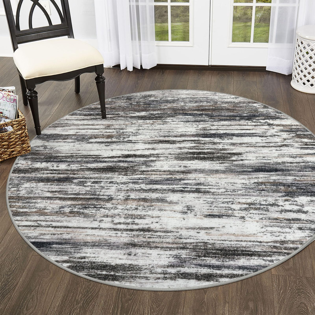 SIILOOM 3x5 Washable Area Rug Non Slip Door Mat Indoor for Entryway Bedside