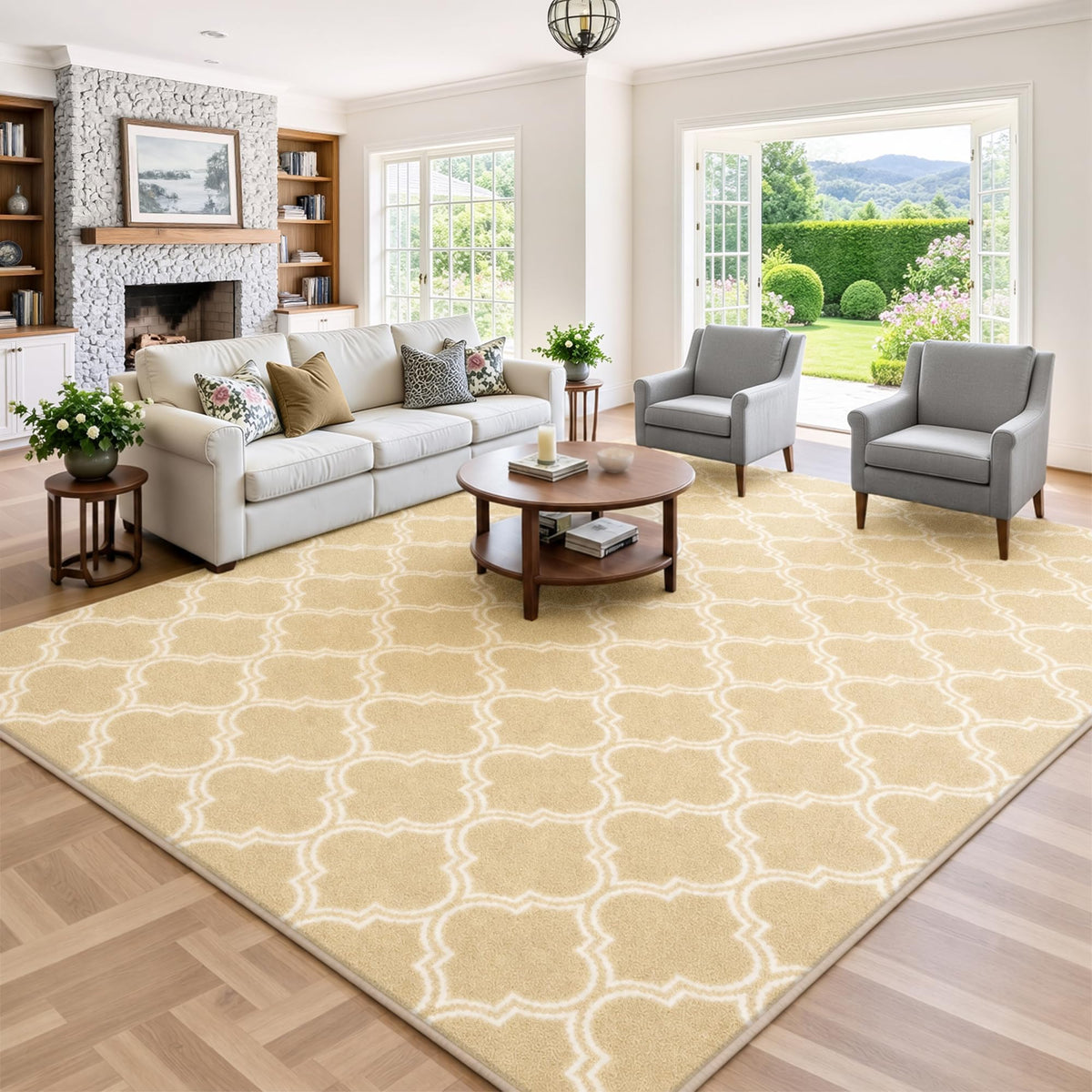 Keeko 2x4 Area Rugs for Living Room,Soft Washable Memory Foam Bedroom Rug