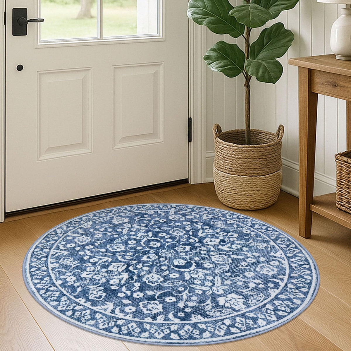 Vintage Washable Entryway Rug 2x3 Small Area Rug Non Slip Door Mat