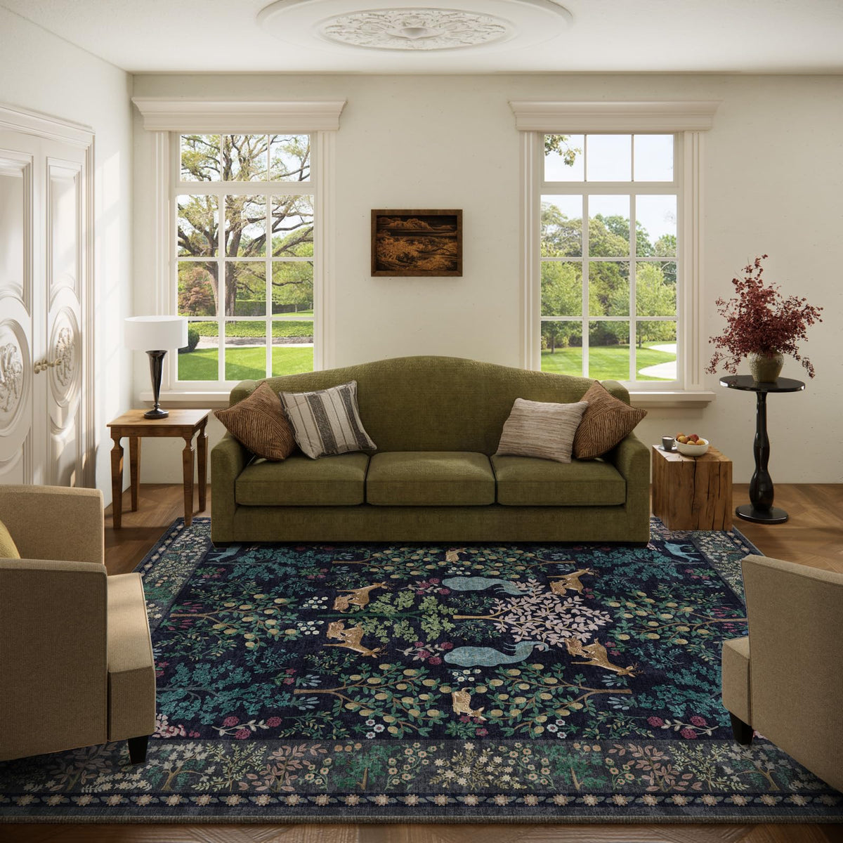 Machine Washable Small Rugs for Entryway: Door Mat Indoor Entrance 2x3 Throw Rug Non-Slip Low Pile Soft Kitchen Rugs for Front Door Indoor Entrance Entry Bedside Kids Room