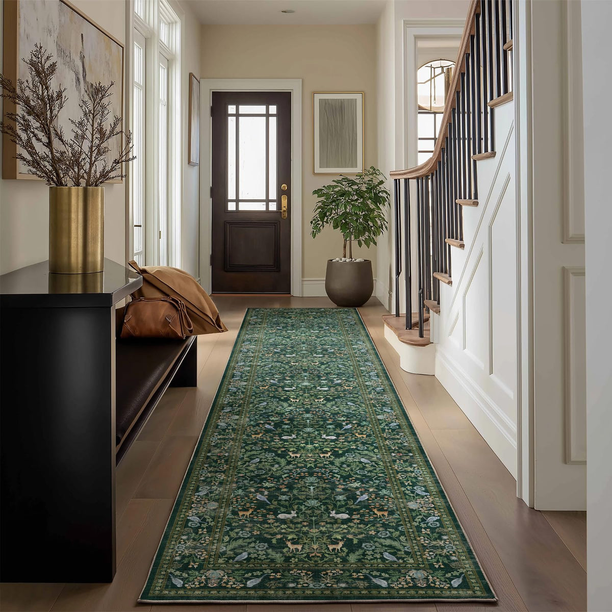 Machine Washable Small Rugs for Entryway: Door Mat Indoor Entrance 2x3 Throw Rug Non-Slip Low Pile Soft Kitchen Rugs for Front Door Indoor Entrance Entry Bedside Kids Room