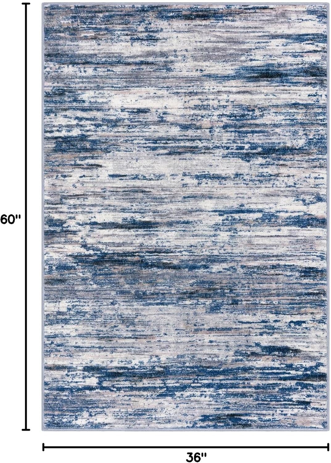 SIILOOM 3x5 Washable Area Rug Non Slip Door Mat Indoor for Entryway Bedside