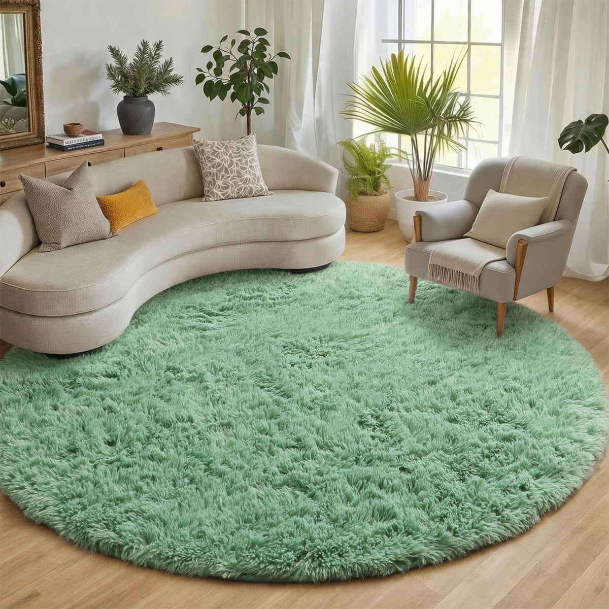 White Runner Rugs for Bedroom Living Room, Fluffy 2x6 Bedside Soft Area Rug