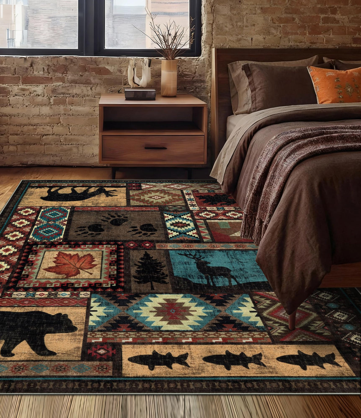 YIHOUSE Washable Rustic Cabin Runner Rug 2x6 Hallway