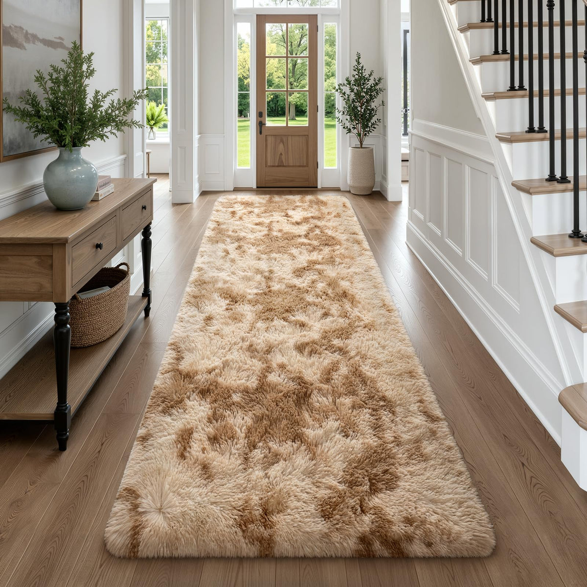 Deerhoo Runner Rugs 2x6 for Hallways Bedroom, Light Grey