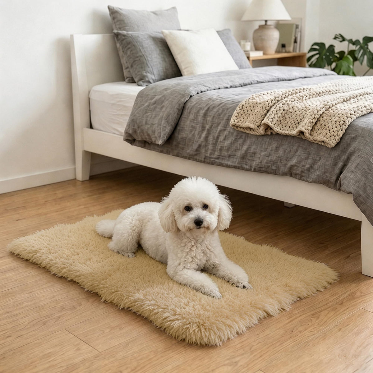 2x3 Area Rug for Bedroom Bedside, Soft Fluffy Plush Thick Rug for Living Room, Non-Slip Small Shag Rug, Non-Shedding High-Pile Indoor Floor Carpet for Kids Room Nursery Dorm Home Decor(Dark Gray)