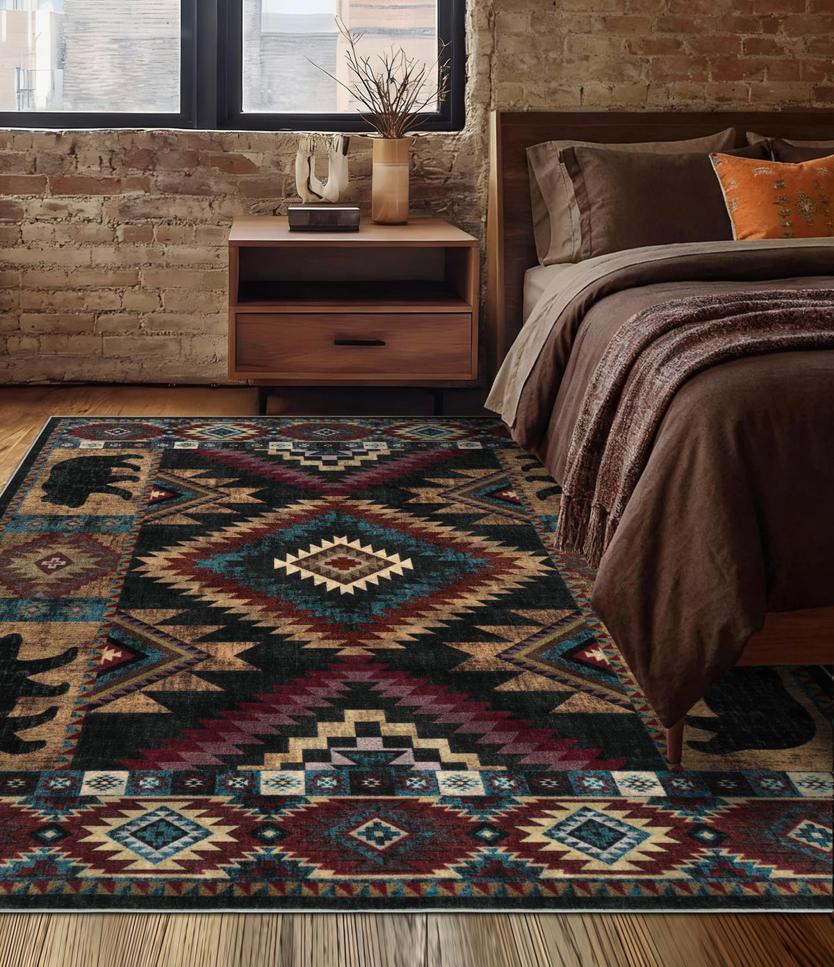 YIHOUSE Washable Rustic Cabin Runner Rug 2x6 Hallway