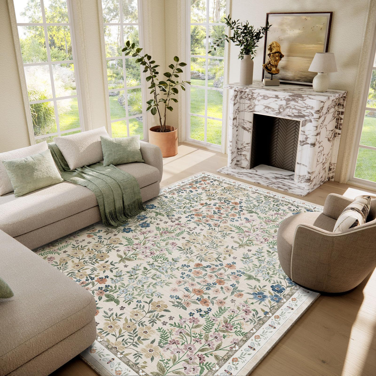 Machine Washable Small Rugs for Entryway: Door Mat Indoor Entrance 2x3 Throw Rug Non-Slip Low Pile Soft Kitchen Rugs for Front Door Indoor Entrance Entry Bedside Kids Room