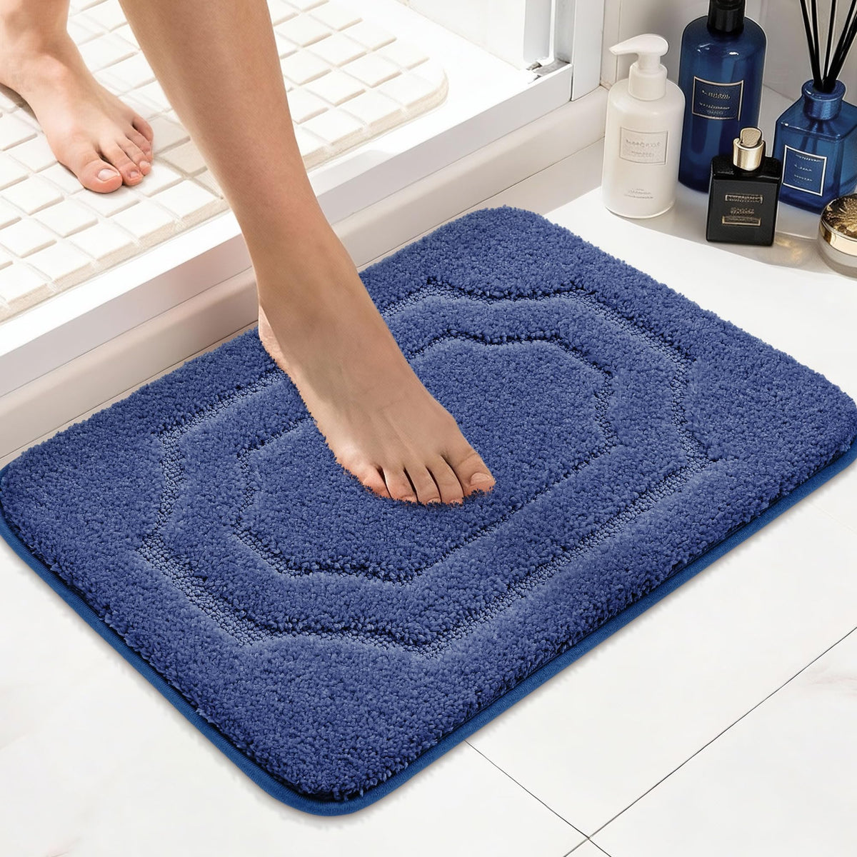 BEQHAUSE Bathroom Rugs Non Slip Bath Mat Soft Absorbent, 24"x36", Green