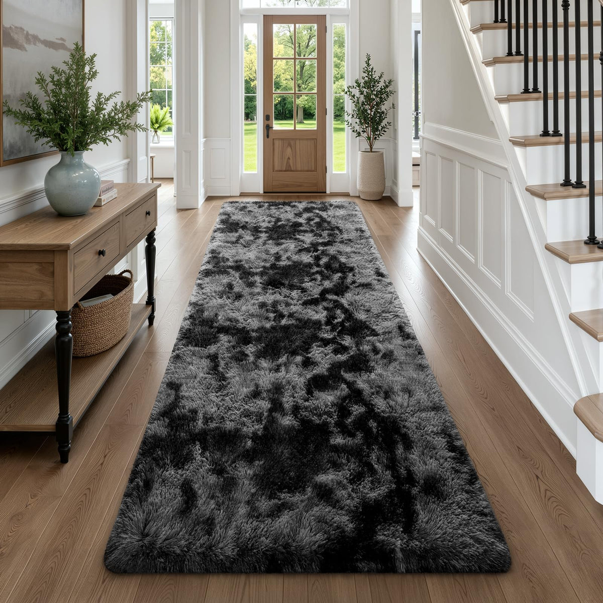 Deerhoo Runner Rugs 2x6 for Hallways Bedroom, Light Grey
